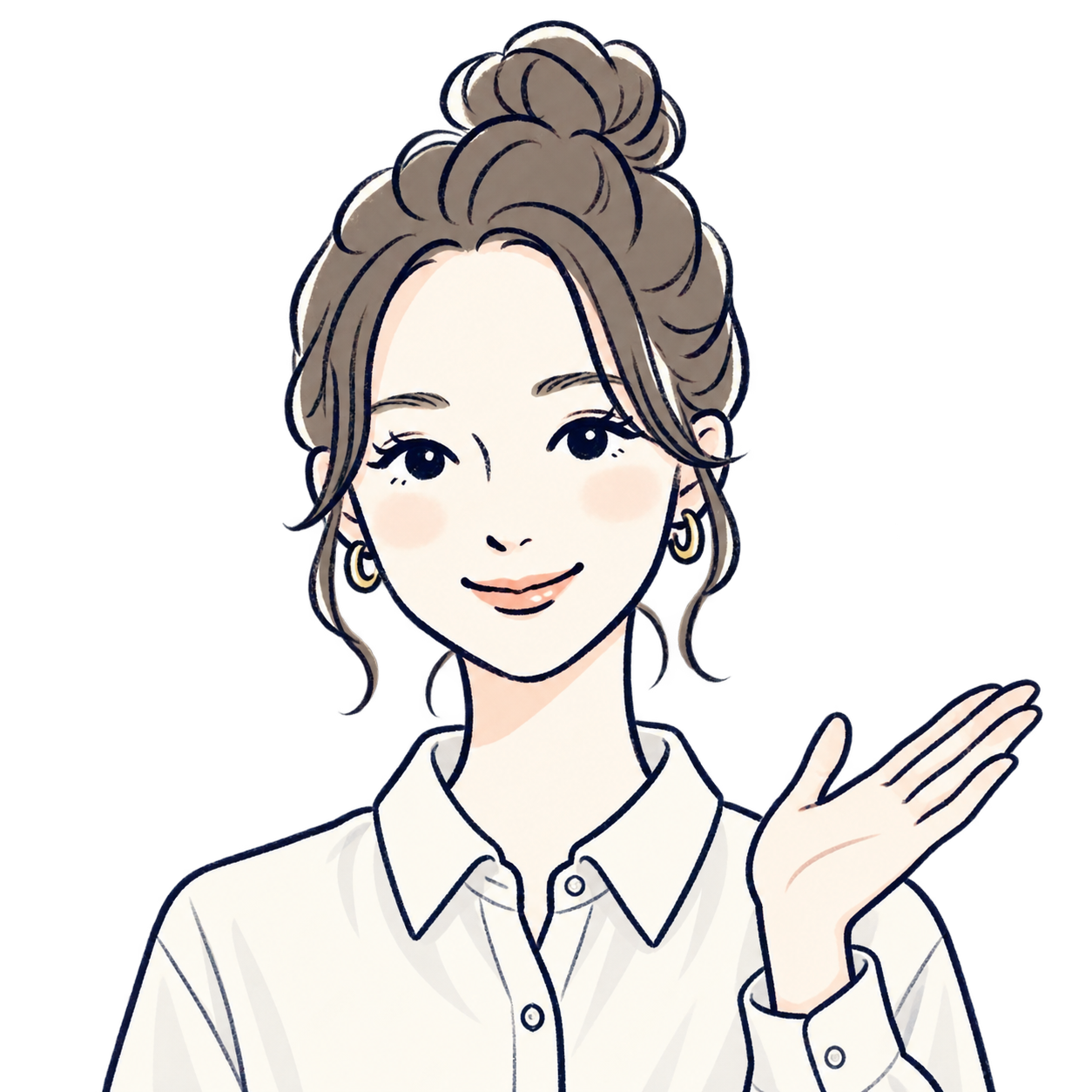 相談を案内する女性のイラスト